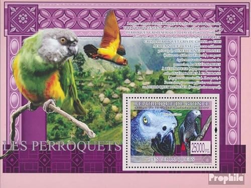 Prophila Collection Guinea Block 1668 (kompl. Ausgabe) postfrisch ** MNH 2009 Papageien (Briefmarken für Sammler) Vögel von Prophila Collection