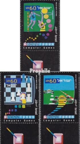 Prophila Collection Israel 1177-1179 mit Tab (kompl.Ausg.) gestempelt 1990 Computerspiele (Briefmarken für Sammler) Schach von Prophila Collection