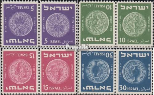 Prophila Collection Israel 23K-26K Kehrdruck gestempelt 1949 Alte Münzen (Briefmarken für Sammler) von Prophila Collection