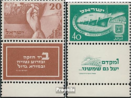 Prophila Collection Israel 30-31 mit Tab (kompl.Ausg.) gestempelt 1950 Unabhängigkeit (Briefmarken für Sammler) von Prophila Collection