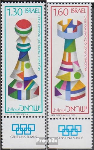 Prophila Collection Israel 685-686 mit Tab (kompl.Ausg.) gestempelt 1976 Schacholympiade (Briefmarken für Sammler) Schach von Prophila Collection