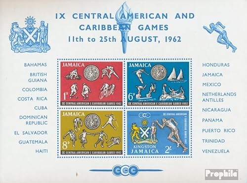 Prophila Collection Jamaica Block1 (kompl.Ausg.) postfrisch ** MNH 1962 Karibische Spiele (Briefmarken für Sammler) Sport Sonstige von Prophila Collection
