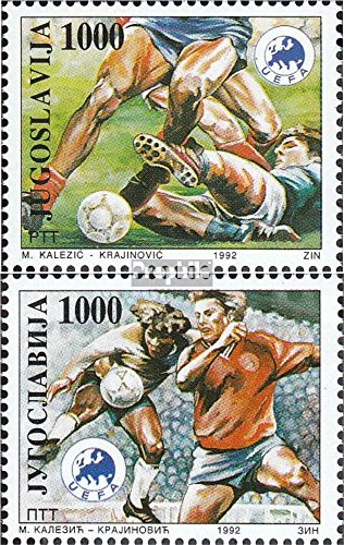 Prophila Collection Jugoslawien 2542-2543 (kompl.Ausg.) postfrisch ** MNH 1992 Fußball-EM, Schweden (Briefmarken für Sammler) Fußball von Prophila Collection