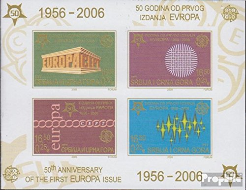 Prophila Collection Jugoslawien Block59B (kompl.Ausg.) postfrisch ** MNH 2005 50 Jahre Europamarken (Briefmarken für Sammler) von Prophila Collection