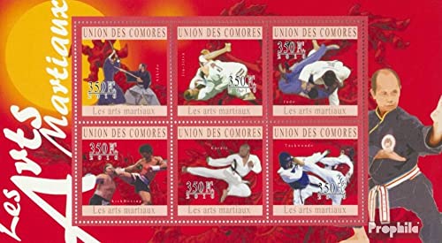 Prophila Collection Komoren 2747-2752 Kleinbogen (kompl. Ausg.) postfrisch ** MNH 2010 Kampfsport (Aikido ... Taekwondo) (Briefmarken für Sammler) Kampfsport (Boxen/Fechten/Ringen/Karate …) von Prophila Collection
