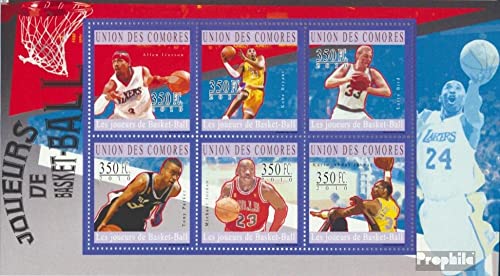 Prophila Collection Komoren 2865-2870 Kleinbogen (kompl. Ausg.) postfrisch ** MNH 2010 Basketball (Briefmarken für Sammler) Ballspiele ohne Fußball (Basketball/Handball/Baseball …) von Prophila Collection