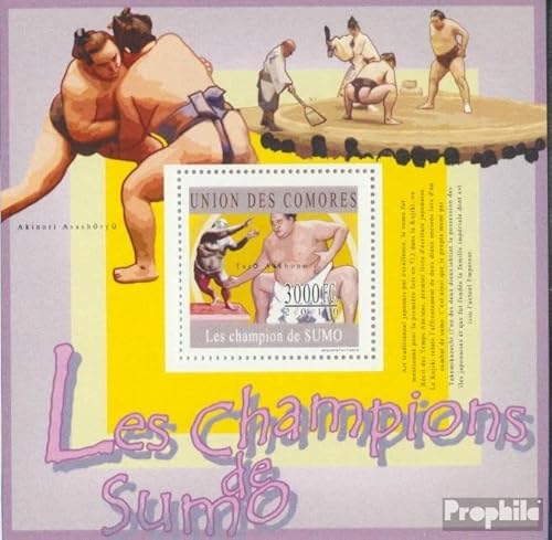 Prophila Collection Komoren Block 588 (kompl. Ausg.) postfrisch ** MNH 2010 Die Champions des Sumo (Briefmarken für Sammler) Kampfsport (Boxen/Fechten/Ringen/Karate …) von Prophila Collection