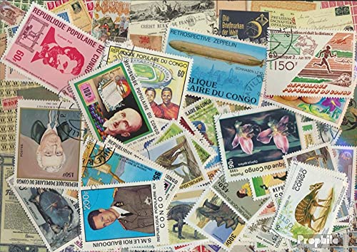 Prophila Collection Kongo 100 Verschiedene Marken (Briefmarken für Sammler) von Prophila Collection