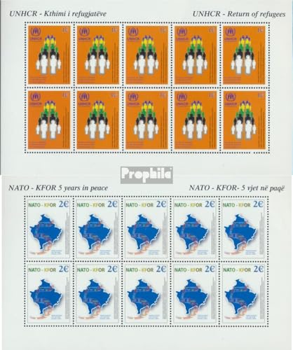 Prophila Collection Kosovo 18-19 Kleinbögen (kompl.Ausg.) postfrisch ** MNH 2004 NATO+KFOR-Truppen im Kosovo (Briefmarken für Sammler) Militär/Ritter von Prophila Collection