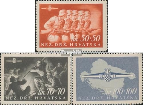 Prophila Collection Kroatien 170-172 (kompl.Ausg.) geprüft mit Falz 1945 Sturmdivision (Briefmarken für Sammler) Militär/Ritter von Prophila Collection