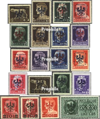 Prophila Collection Laibach (Dt.BES.2.WK.) 1-20 (kompl.Ausg.) geprüft postfrisch ** MNH 1944 Aufdruckausgabe (Briefmarken für Sammler) von Prophila Collection