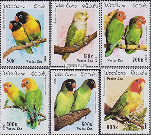 Prophila Collection Laos 1564-1569 (kompl.Ausg.) postfrisch ** MNH 1997 Papageien (Briefmarken für Sammler) Vögel von Prophila Collection