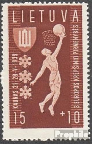 Prophila Collection Litauen 429 postfrisch ** MNH 1939 Basketball-EM (Briefmarken für Sammler) Ballspiele ohne Fußball (Basketball/Handball/Baseball …) von Prophila Collection