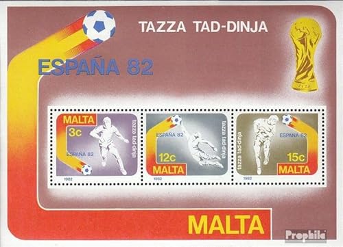 Prophila Collection Malta Block7 (kompl.Ausg.) gestempelt 1982 Fussball-WM (Briefmarken für Sammler) Fußball von Prophila Collection
