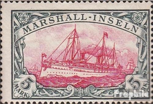 Prophila Collection Marshall-Inseln (Dt. Kol.) 25 geprüft mit Attest postfrisch ** MNH 1901 Schiff Kaiseryacht Hohenzollern (Briefmarken für Sammler) Seefahrt/Schiffe von Prophila Collection