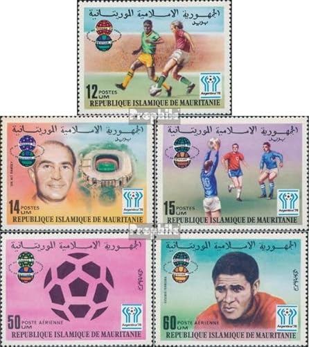 Prophila Collection Mauretanien 584-588 (kompl.Ausg.) postfrisch ** MNH 1977 Fußball-WM 78, Argentinien (Briefmarken für Sammler) Fußball von Prophila Collection