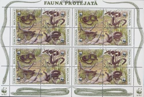 Prophila Collection Moldawien 50-53Klb,54Klb,55Klb Kleinbogen (kompl.Ausg.) postfrisch ** MNH 1993 Schlangen (Briefmarken für Sammler) Amphibien/Reptilien/Saurier von Prophila Collection