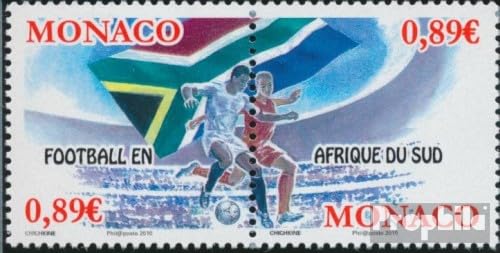 Prophila Collection Monaco 2982-2983 Paar (kompl.Ausg.) postfrisch ** MNH 2010 Fußball-WM10 Südafrika (Briefmarken für Sammler) Fußball von Prophila Collection
