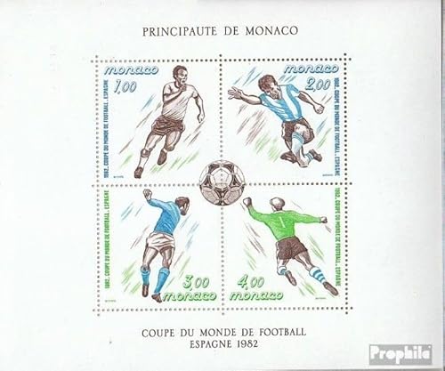 Prophila Collection Monaco Block20 (kompl.Ausg.) gestempelt 1982 Fußball-WM 82, Spanien (Briefmarken für Sammler) Fußball von Prophila Collection