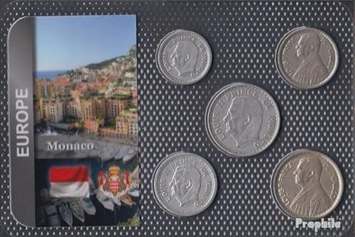 Prophila Collection Monaco sehr schön Kursmünzen sehr schön ab 1943 1 Franc bis 20 Francs (Münzen für Sammler - kein Zahlungsmittel) von Prophila Collection