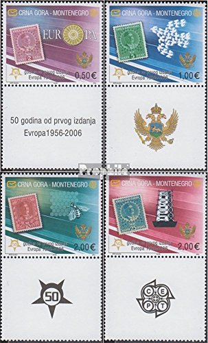 Prophila Collection Montenegro 108I-111I mit Zierfeld (kompl.Ausg.) postfrisch ** MNH 2006 50 Jahre Europamarken (Briefmarken für Sammler) Marke auf Marke von Prophila Collection