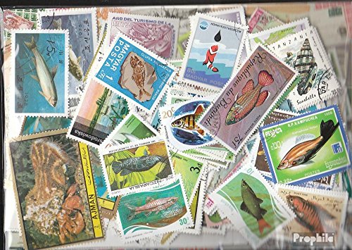 Prophila Collection Motive 1.000 Verschiedene Fische+Wassertiere Marken (Briefmarken für Sammler) Wassertiere von Prophila Collection