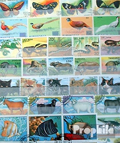 Prophila Collection Motive 1.000 Verschiedene Tiere Marken (Briefmarken für Sammler) Sonstige Säugetiere (Affen/Dinos/Elephanten …) von Prophila Collection