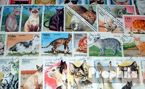 Prophila Collection Motive 100 Verschiedene Katzen Marken (Briefmarken für Sammler) Katzen/Raubkatzen (Löwen/Tiger/Leoparden ...) von Prophila Collection
