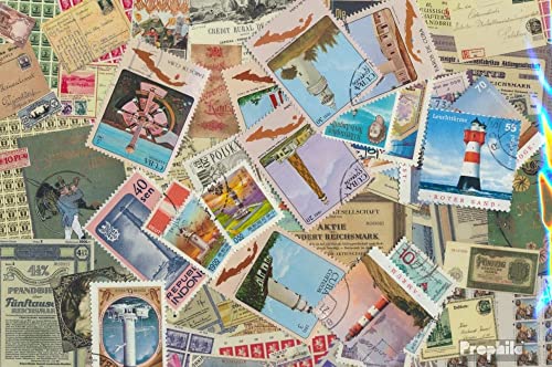 Motive 25 Verschiedene Leuchttürme Briefmarken (Briefmarken für Sammler) Leuchttürme von Prophila Collection