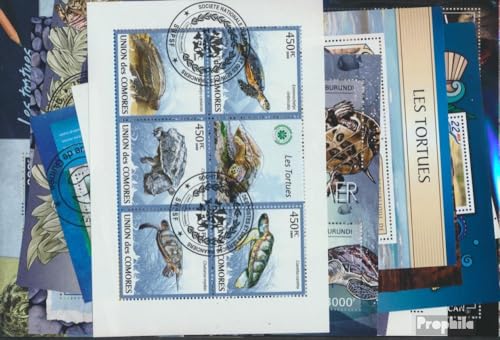Prophila Collection Motive 25 Verschiedene Schildkröten Blöcke (Briefmarken für Sammler) Amphibien/Reptilien/Saurier von Prophila Collection