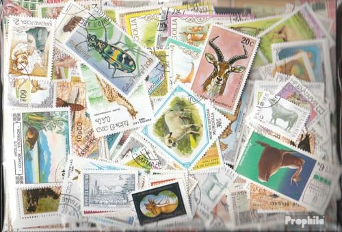 Prophila Collection Motive 500 Verschiedene Tiere Marken (Briefmarken für Sammler) Sonstige Säugetiere (Affen/Dinos/Elephanten …) von Prophila Collection