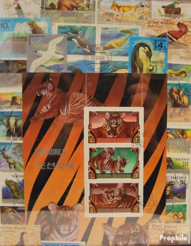 Prophila Collection Motive 500 Verschiedene Wildtiere Marken (Briefmarken für Sammler) Sonstige Säugetiere (Affen/Dinos/Elephanten …) von Prophila Collection