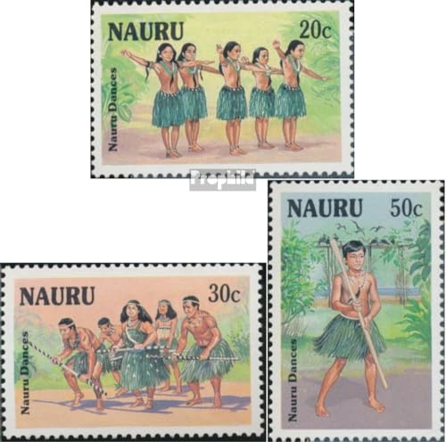 Prophila Collection Nauru 330-332 (kompl.Ausg.) postfrisch ** MNH 1987 Einheimische Tänze (Briefmarken für Sammler) Musik/Tanz von Prophila Collection