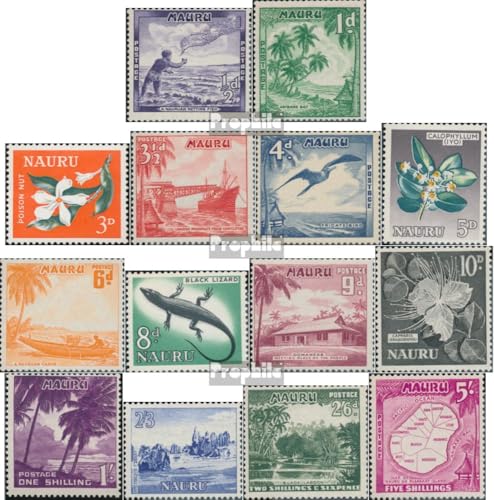 Prophila Collection Nauru 37-50 (kompl.Ausg.) Jahrgang 1954 komplett postfrisch ** MNH 1954 Einheimische Bilder (Briefmarken für Sammler) Pflanzen/Pilze von Prophila Collection
