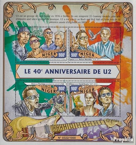 Prophila Collection Niger 4067-4070 Kleinbogen (kompl. Ausg.) postfrisch ** MNH 2016 U2 (Briefmarken für Sammler) Musik/Tanz von Prophila Collection