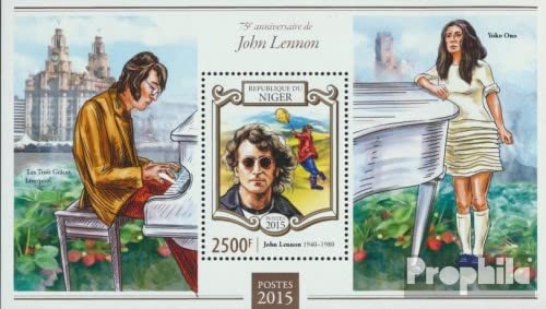 Prophila Collection Niger Block 418 (kompl. Ausg.) postfrisch ** MNH 2015 John Lennon (Briefmarken für Sammler) Musik/Tanz von Prophila Collection