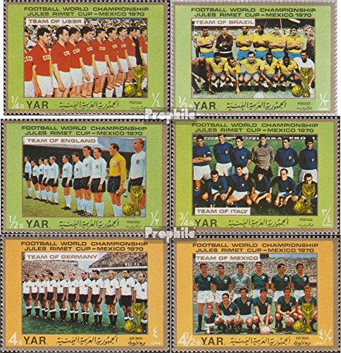 Prophila Collection Nordjemen (Arabische Rep.) 1145-1150 (kompl.Ausg.) postfrisch ** MNH 1970 Fußball-WM in Mexiko 1970 (Briefmarken für Sammler) Fußball von Prophila Collection
