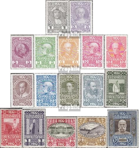 Prophila Collection Österreich 161-177 (kompl.Ausg.) postfrisch ** MNH 1910 Kaiser-Geburtstag (Briefmarken für Sammler) von Prophila Collection