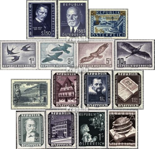 Prophila Collection Österreich 981-995 (kompl.Ausg.) Jahrgang 1953 komplett postfrisch ** MNH 1953 Hugo Wolf, Vögel, Wiederaufbau u.a. (Briefmarken für Sammler) von Prophila Collection