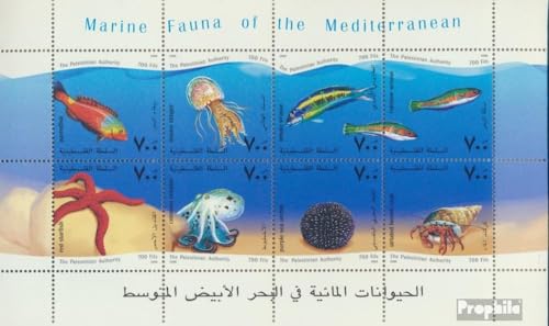 Prophila Collection Palästina/Autonomiegebiet 158-165 Kleinbogen (kompl.Ausg.) gestempelt 2000 Fauna des Mittelmeeres (Briefmarken für Sammler) Wassertiere von Prophila Collection