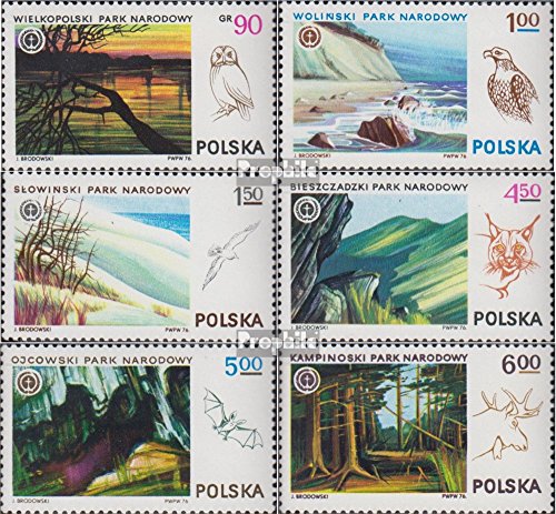 Prophila Collection Polen 2445-2450 (kompl.Ausg.) postfrisch ** MNH 1976 Polnische Nationalparks (Briefmarken für Sammler) Landschaften von Prophila Collection