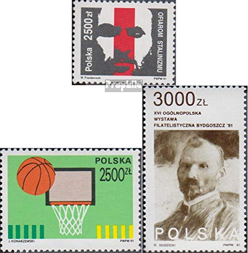 Prophila Collection Polen 3338,3340,3341 (kompl.Ausg.) gestempelt 1991 Stalinismus, Basketball, Philatelie (Briefmarken für Sammler) Ballspiele ohne Fußball (Basketball/Handball/Baseball …) von Prophila Collection