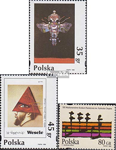 Prophila Collection Polen 3558-3559,3560 (kompl.Ausg.) gestempelt 1995 Plakatkunst, Chopinwettbewerb (Briefmarken für Sammler) Musik/Tanz von Prophila Collection