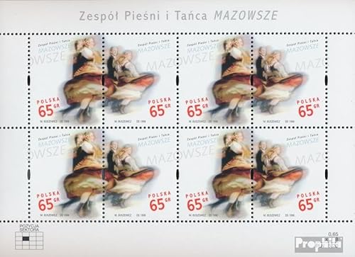 Prophila Collection Polen 3727-3728Klb Kleinbogen (kompl.Ausg.) postfrisch ** MNH 1998 Tanz- und Gesangensemble (Briefmarken für Sammler) Musik/Tanz von Prophila Collection