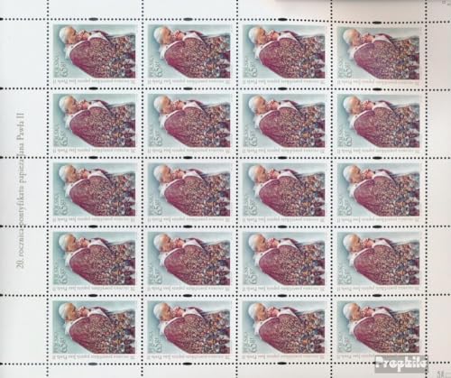 Prophila Collection Polen 3732Klb Kleinbogen (kompl.Ausg.) postfrisch ** MNH 1998 Pontifikat Papst Johannes Paull II (Briefmarken für Sammler) Christentum von Prophila Collection