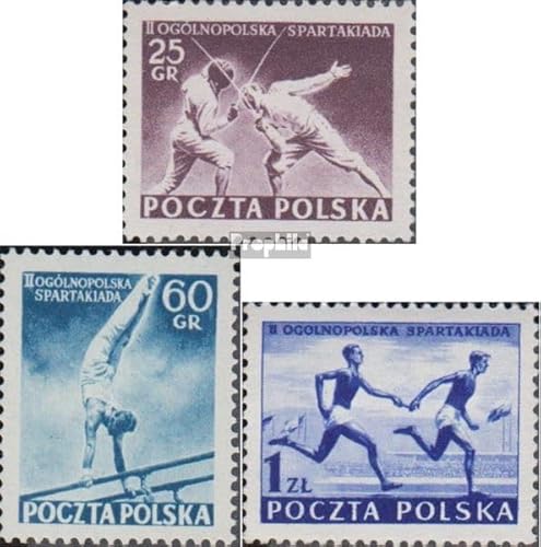 Prophila Collection Polen 861-863 (kompl.Ausg.) gestempelt 1954 Polnische Spartakiade (Briefmarken für Sammler) Kampfsport (Boxen/Fechten/Ringen/Karate …) von Prophila Collection