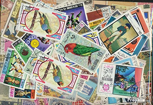 Prophila Collection Ras al Chaima 100 Verschiedene Marken (Briefmarken für Sammler) von Prophila Collection