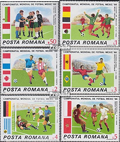 Prophila Collection Rumänien 4260-4265 (kompl.Ausg.) postfrisch ** MNH 1986 Fußball WM Mexiko86 (Briefmarken für Sammler) Fußball von Prophila Collection