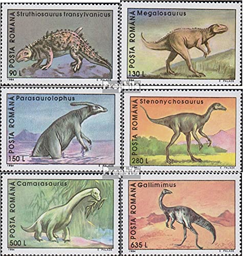 Prophila Collection Rumänien 4974-4979 (kompl.Ausg.) 1994 Prähistorische Tiere (Briefmarken für Sammler) Amphibien / Reptilien / Saurier von Prophila Collection