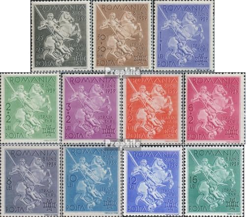 Prophila Collection Rumänien 598-608 (kompl.Ausg.) postfrisch ** MNH 1939 König Karl II. (Briefmarken für Sammler) Pferde/Zebras von Prophila Collection